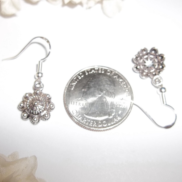 Small Silver Boho Earring Set Jewelry Women Minimalist Style Dangle Drop 1575 - Picture 6 of 9